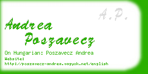 andrea poszavecz business card